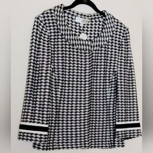 St John Evening Jacket, Black/White Size 12